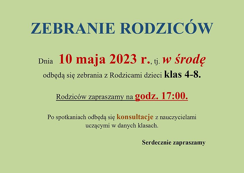 Zebranie Rodziców V/2023 - zdjęcie 2